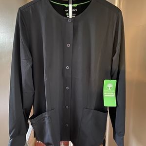 HH Works by healing hands NWT Black Scrub Jacket
